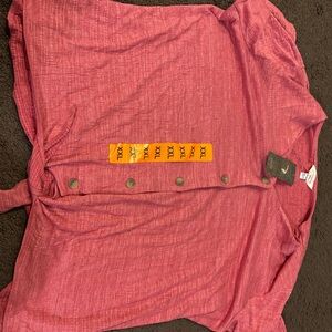 Weatherproof Pink Short Sleeve Button Down Shirt